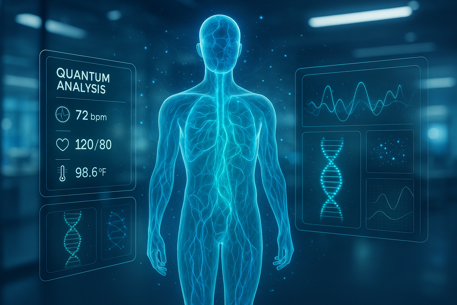 Diagnóstico Personalizado Cuántico cuerpo humano escaneado